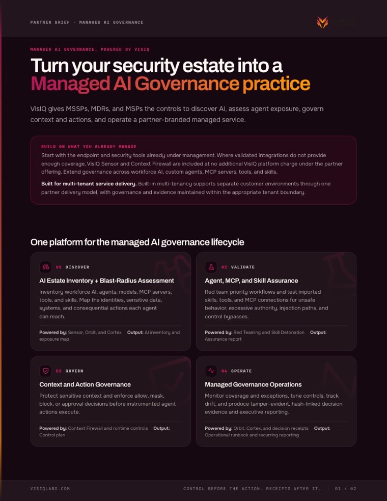 First page of Managed AI Governance Partner Brief